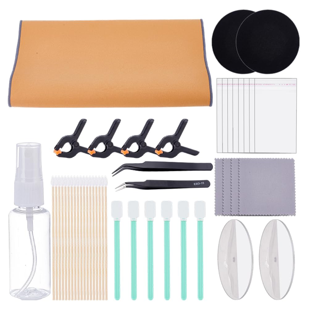 OLYCRAFT 342Pcs Kit de nettoyage de cartes Kit de nettoyage cartes commerce sport d'aplatissement Cartes Accessoires d'outils soins avec bouteilles pulvérisation Tambon avec manuel d'utilisateur