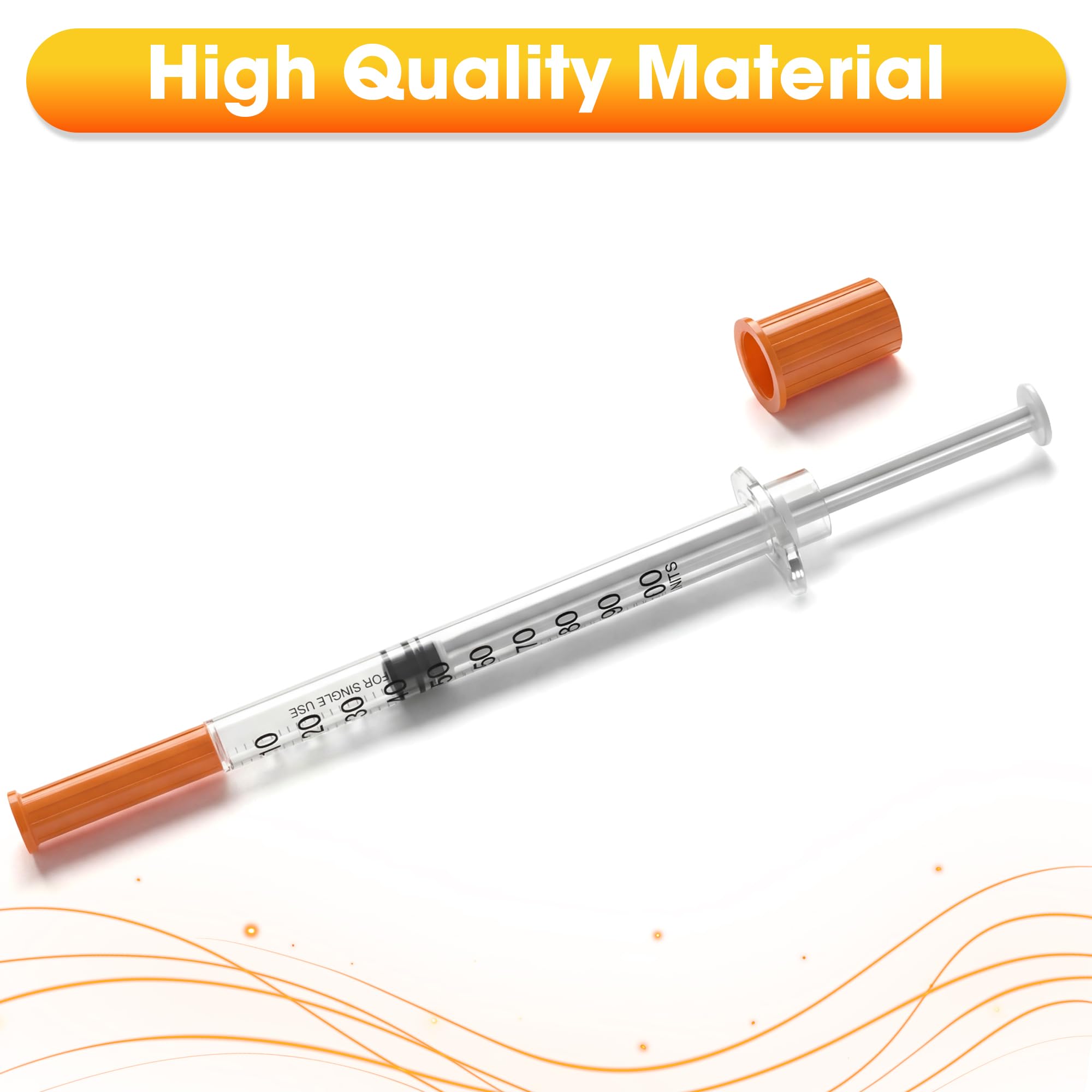 1cc Syringe 32G 1/4" 6mm, U-100 1ml Lab Syringes, Pack of 20 — Amazon image 5