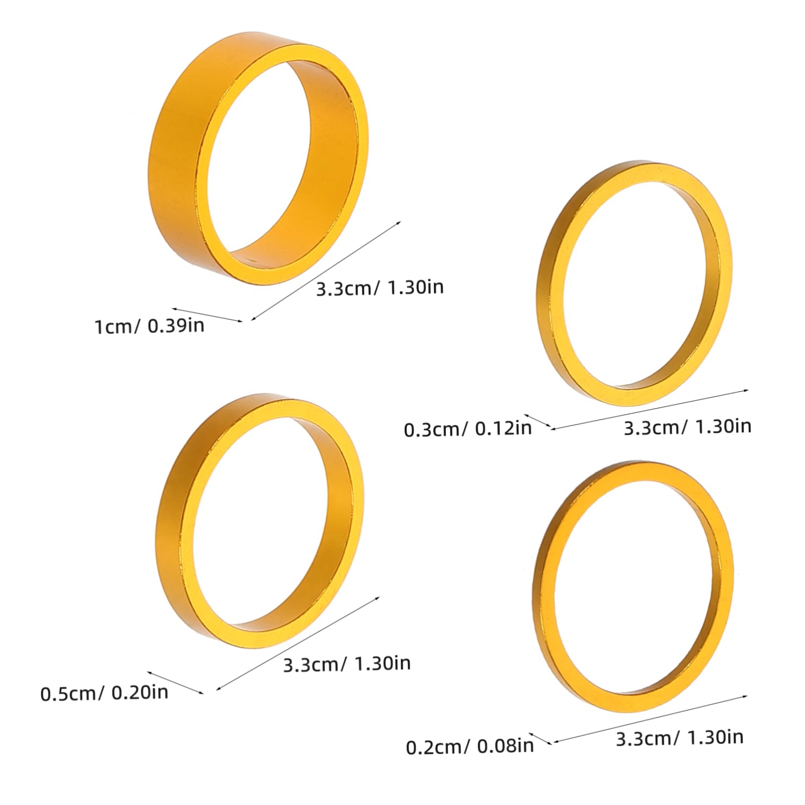 Parliky Pcs Mm Aluminum Alloy Cycling Headset Spacers for Road and Mountain Bikes