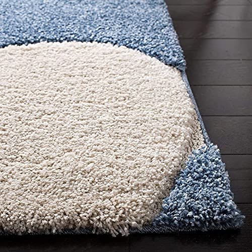 Image of Shaggy Carpet for Living Room Bedroom 2X6 FEET Fluffy Plush Area Rug, Thick Fur Floor Carpet Modern Cozy Rug for Home Decor, Kids Room Bedside Hall, Durable Comfortable Shaggy Rug (Teal)