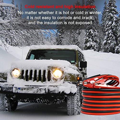 Image of A ABIGAIL Heavy Duty Jumper Cables, Booster Cables 1 Gauge 800A 25 Ft Booster Jump Start Automotive Jumper Cables Kit for Car, SUV, and Trucks with Professional Clamps and Carrying Bag (Cable)