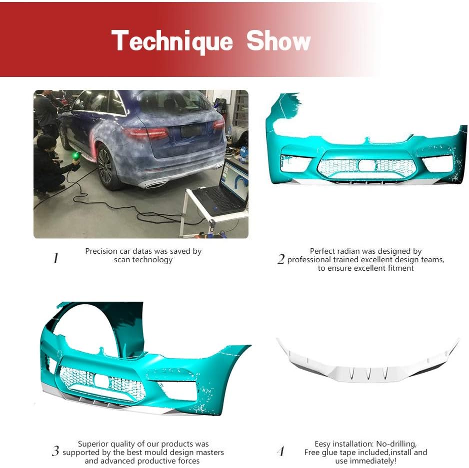 F90 Carbon Fiber Front Lip for BMW F90 M5 2018-2020 Front Bumper Lip Spoiler Splitters Bumper Guard (A Style)