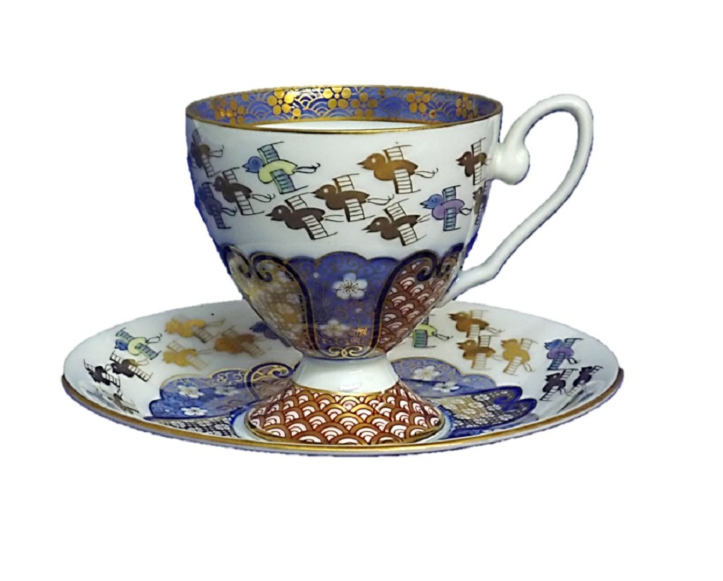 Amazon | 有田焼/金彩千鳥祥瑞 コーヒー碗皿/コーヒーセット コーヒー