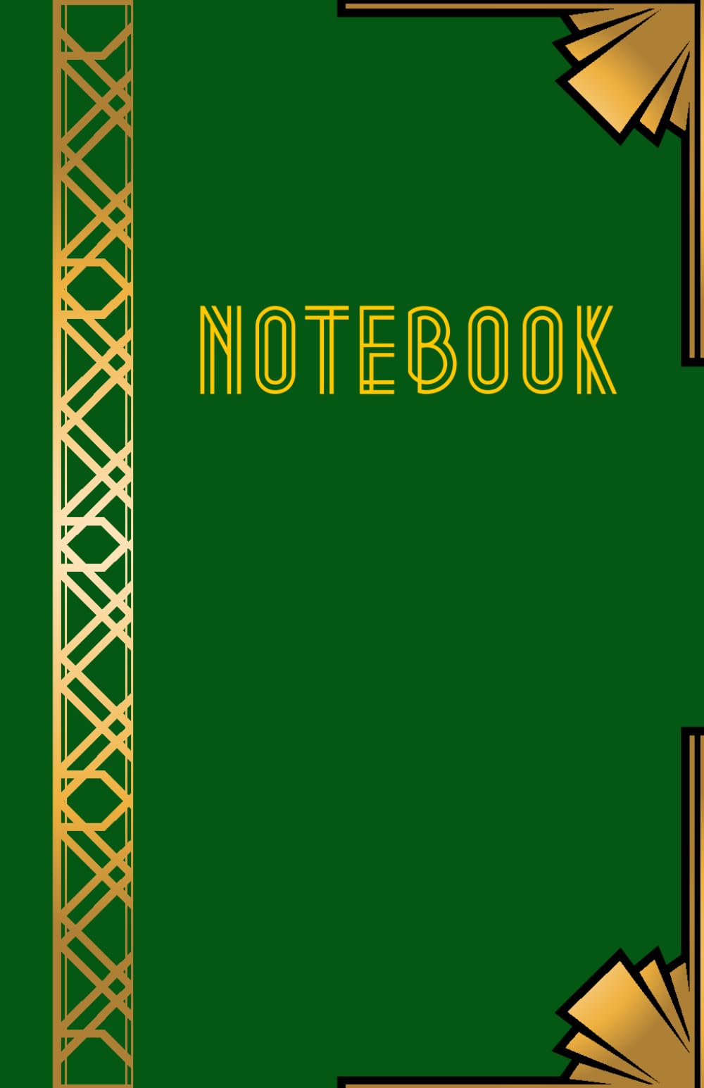 Art Deco Gatsby style Notebook - Green