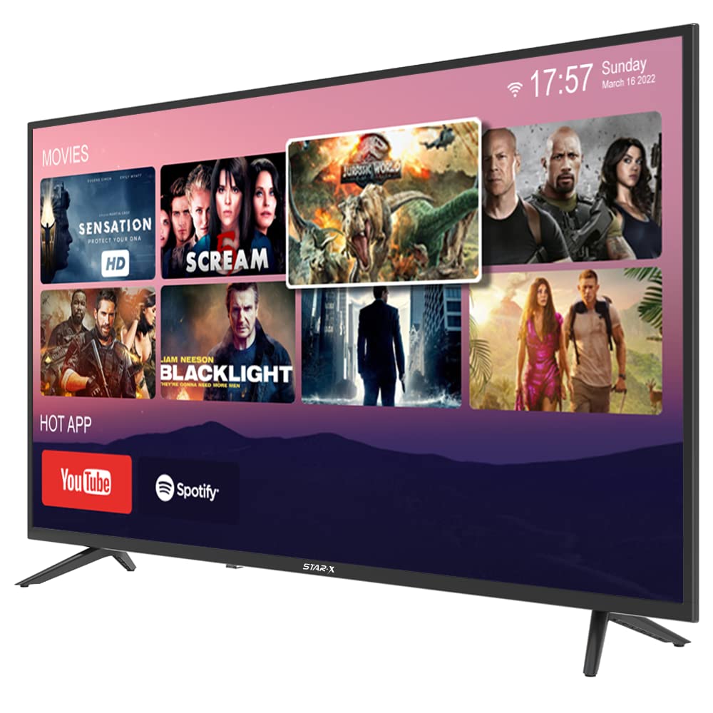 Star-X 43 Inch Smart Tv, HD Ready LED Smart TV With Netflix