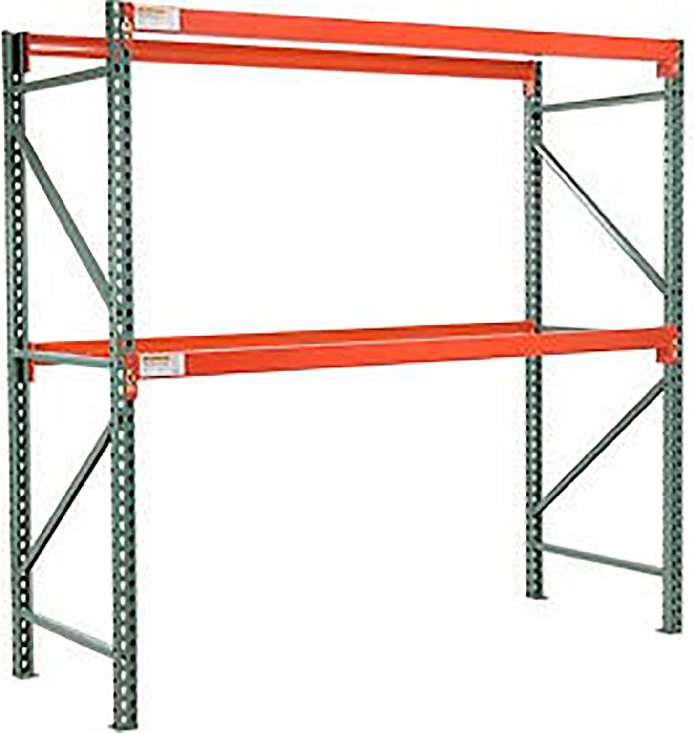 Global Industrial Teardrop Pallet Rack Starter Unit 48"W x 36"D x 96"H, 6590 lbs Capacity, Heavy Duty Steel for Warehouses