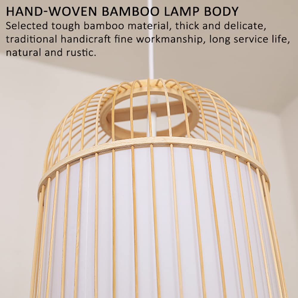 Lampy wiszące Wyspa kuchenna, bambusowe lampy wiszące do kuchni, owalne ręcznie tkane rattanowe żyrandole wiejskie Sufitowa lampa wisząca do jadalni, wystrój salonu Present