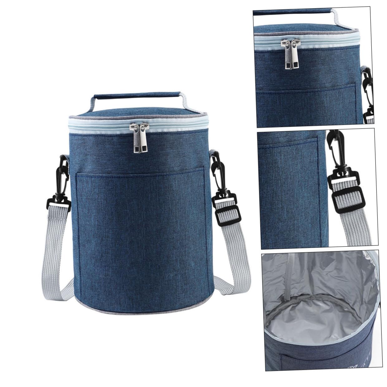 TOYANDONA Isoliertasche für Lebensmittel aus Oxford Stoff Kompakt und Tragbar Thermotasche für Outdoor Lunch und Takeout Praktische Lunch Tasche mit Aluminiumfolie