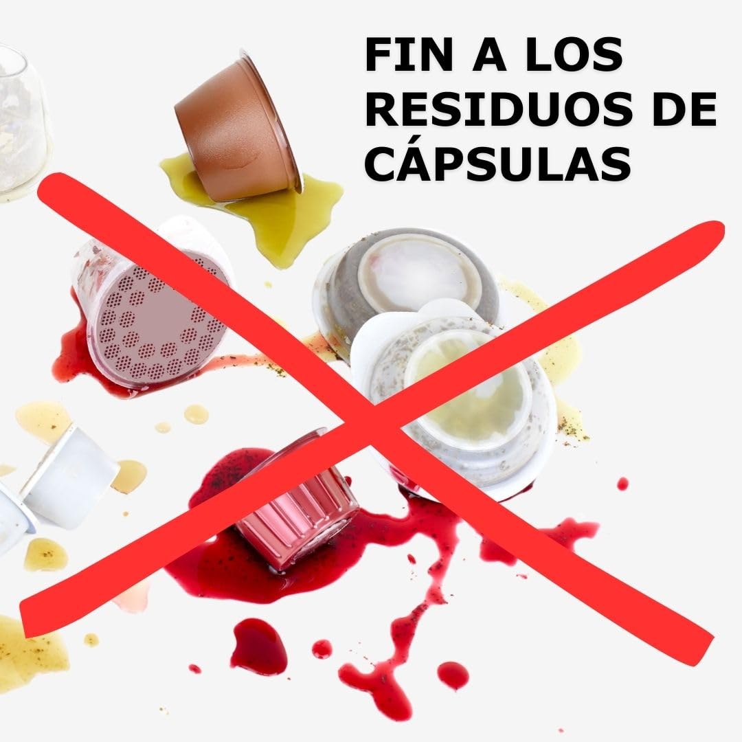 Máquina de té BRU Maker One, SIN cápsulas, dispensador de agua caliente y máquina de té en uno, té y agua filtrada con solo tocar un botón, sistema de limpieza automático