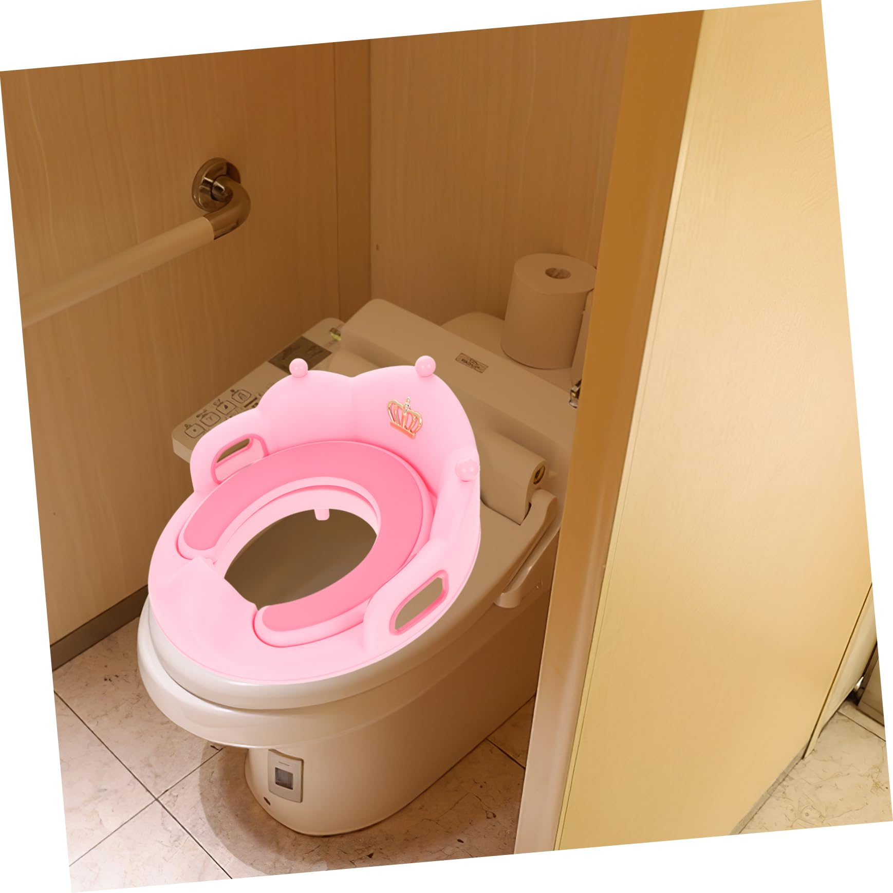 BESTonZON Asiento de Entrenamiento para Inodoro para Bebés y Niñas Reductor de Inodoro de Grande para Entrenamiento de Baño Casa para Pequeños