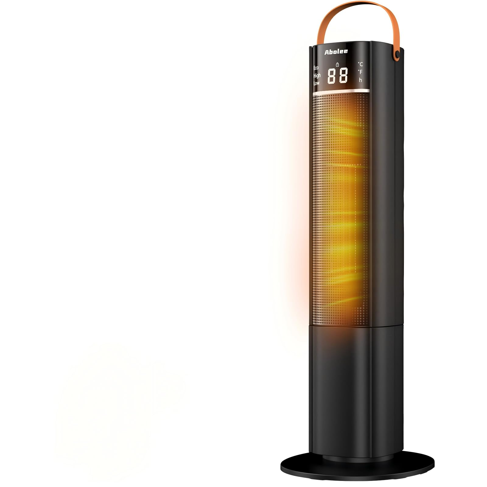 Space Heaters Indoor Use, 26" 12ft/s Electric Heater with Remote, 1500W Electric Heaters with 75°Oscillation, 1-12H Timer, PTC Electric Heater for Large Room, Bedroom Home Office