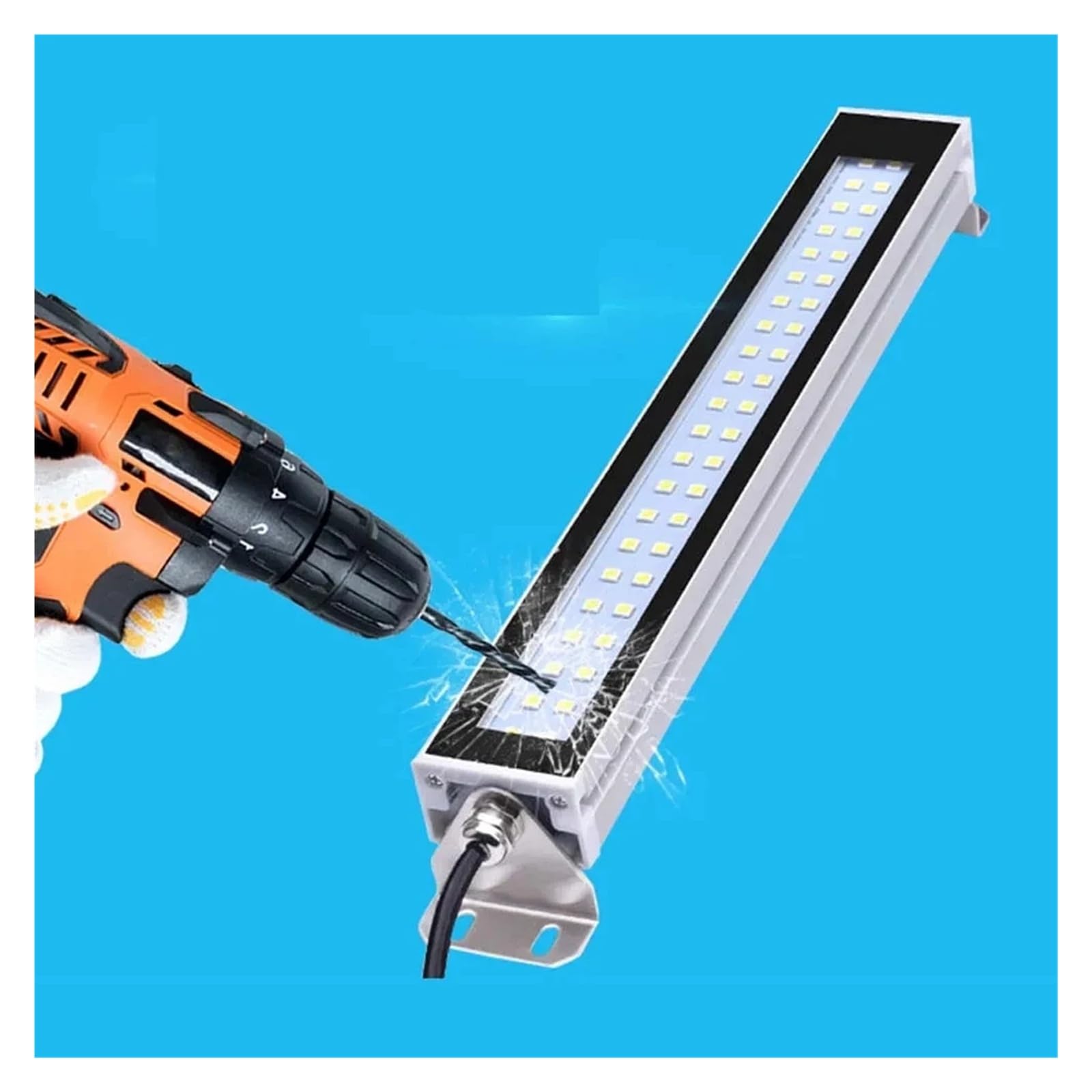 Luce for officina a LED in lega di alluminio 110V-220V 24V-36V IP65 IP67 impermeabile for tornio CNC industriale per macchine utensili da tornio(530MM,24V-36V)
