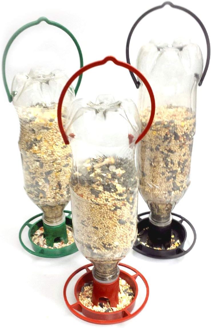 Gadjit Soda Bottle Bird Feeder โ 3 Pack | Turn Soda Bottles into Eco-Friendly Wild Bird Seed Feeders | Fun DIY for Kids, Scouts, Clubs, Grandparents | Promotes Recycling & Reuse (Assorted)