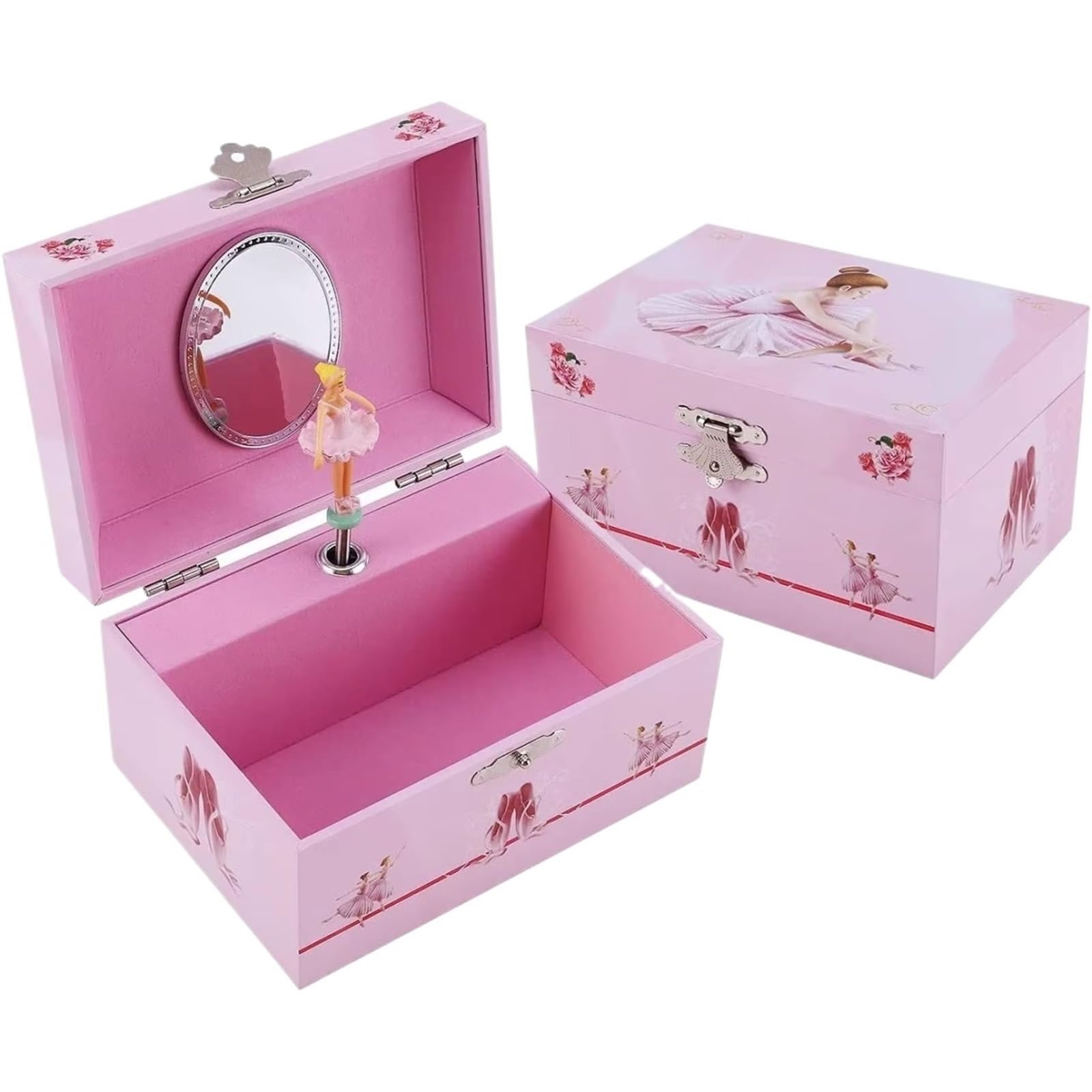 Generisch Caja de música de ballet de 5 a 6 pulgadas, organizador de almacenamiento manual con cajón, el regalo perfecto para niñas (L)