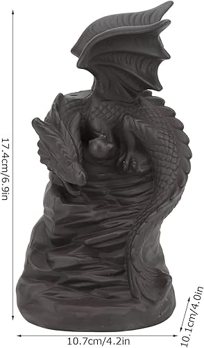 Miniatura 9 de Waterfall Incense Burner,Dragon Waterfall Incense Holder Refined Details Handcrafted Unique Shape Ceramic Incense Holder Backflow for Tea