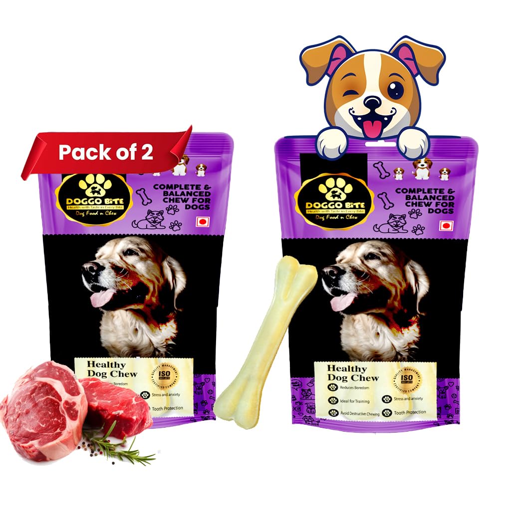 DOGGO BITE Natural Dog Treats Pressed Chew Bone, 500gm 6 Inch (Buy 1 Get 1 Free) Dog Bone for Medium/Large Breeds from 11 kg to 45 Kg Dogs – Total 1 Kg Bone (Approximately 8 Chew Bones in 1 Kg Pack) (B0B9BJ1WJF) Amazon Price History, Amazon Price Tracker