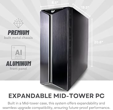 Mantis V2 Non-RGB RTX 5080 16GB, 24-Core 270K Plus (>Ultra 9 285K), 32GB DDR5 RAM, 2TB Gen4 NVMe SSD, Gaming Desktop PC w/Windows 11 Pro, Keyboard+Mouse, Internal Wi-Fi 6E