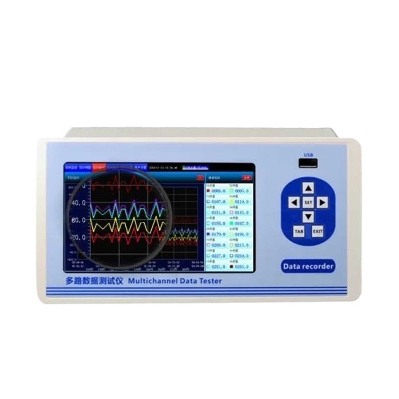 Probador de temperatura multicanal Registrador de temperatura totalmente aislado Curva de presión de humedad de termopar de 36 canales de escritorio(16 channels fully isolated)
