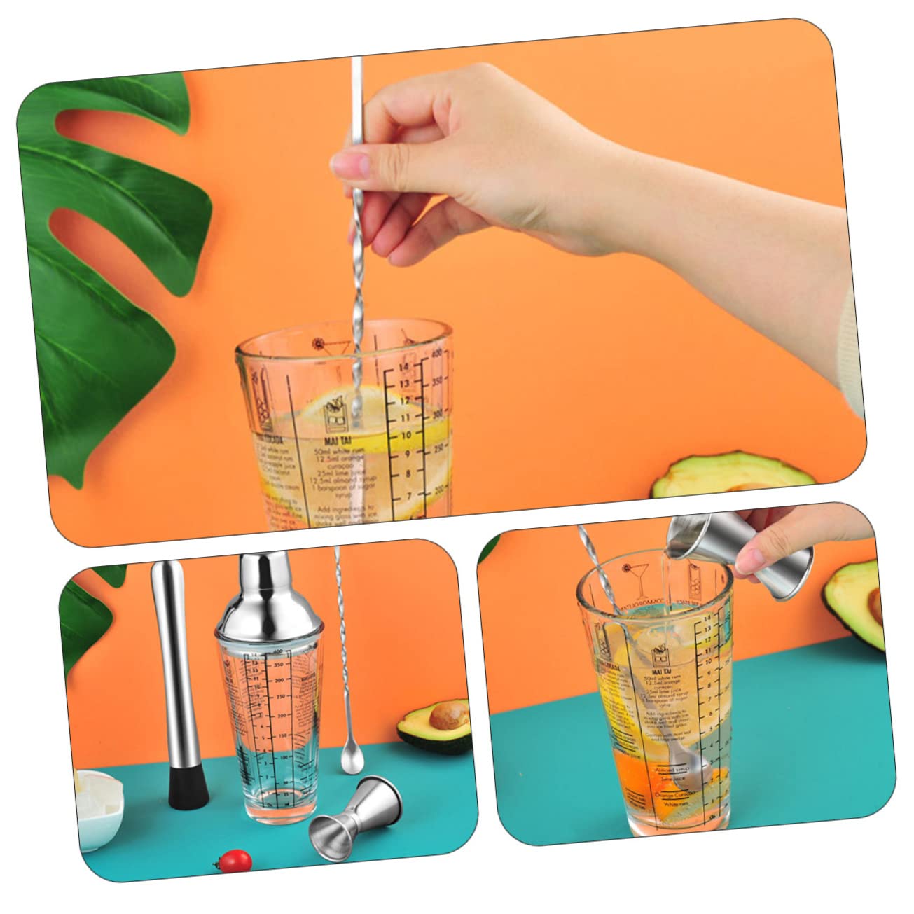 LIFKOME Cocteleras De Acero Inoxidable Cocteleras Suministros para Barman para Preparar Cócteles Casa Equipo para Cócteles Herramientas para Barman