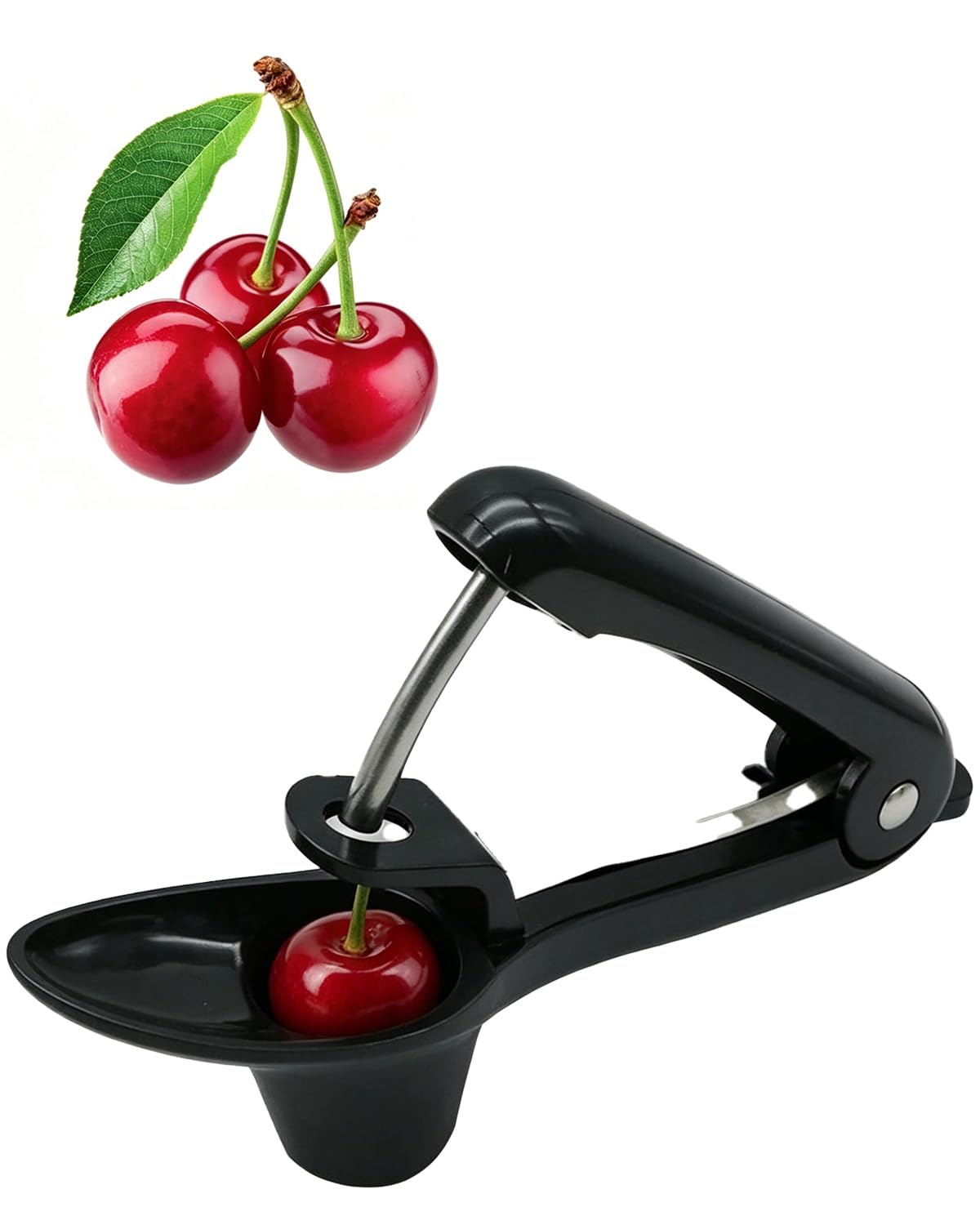 1 pièce Dénoyauteur Cerises, Outil Rapide & Efficace pour Pâtisserie, Confitures, Desserts. Pite proprement les cerises sans effort, anti-éclaboussures, préserve la chair