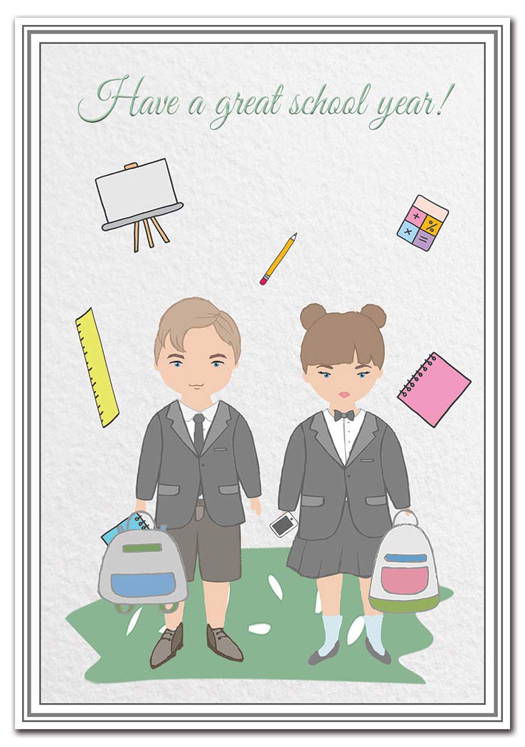 Back to School Card - Good Luck Wishes - Milestone Messages - Greeting ...