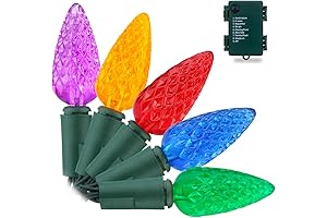 Christmas Lights String Battery Powered with Timer for Outdoor Indoor Decoration 16.4...