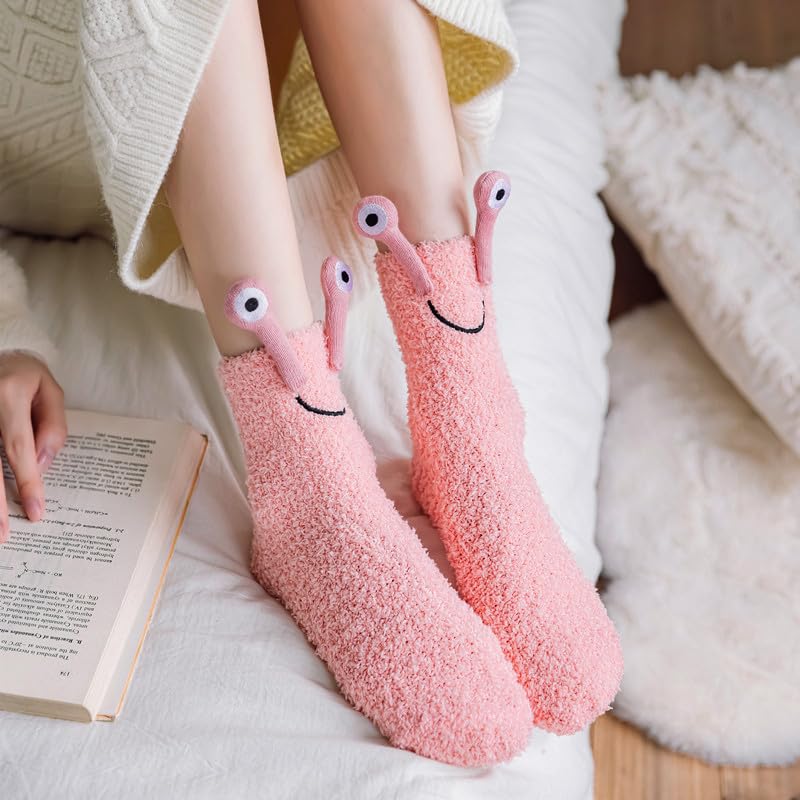 Image of Benefeet Sox Womens Girls Fuzzy Socks with Grips Soft Fluffy Slipper Socks Cute Cozy Winter Socks Christmas Halloween Gifts