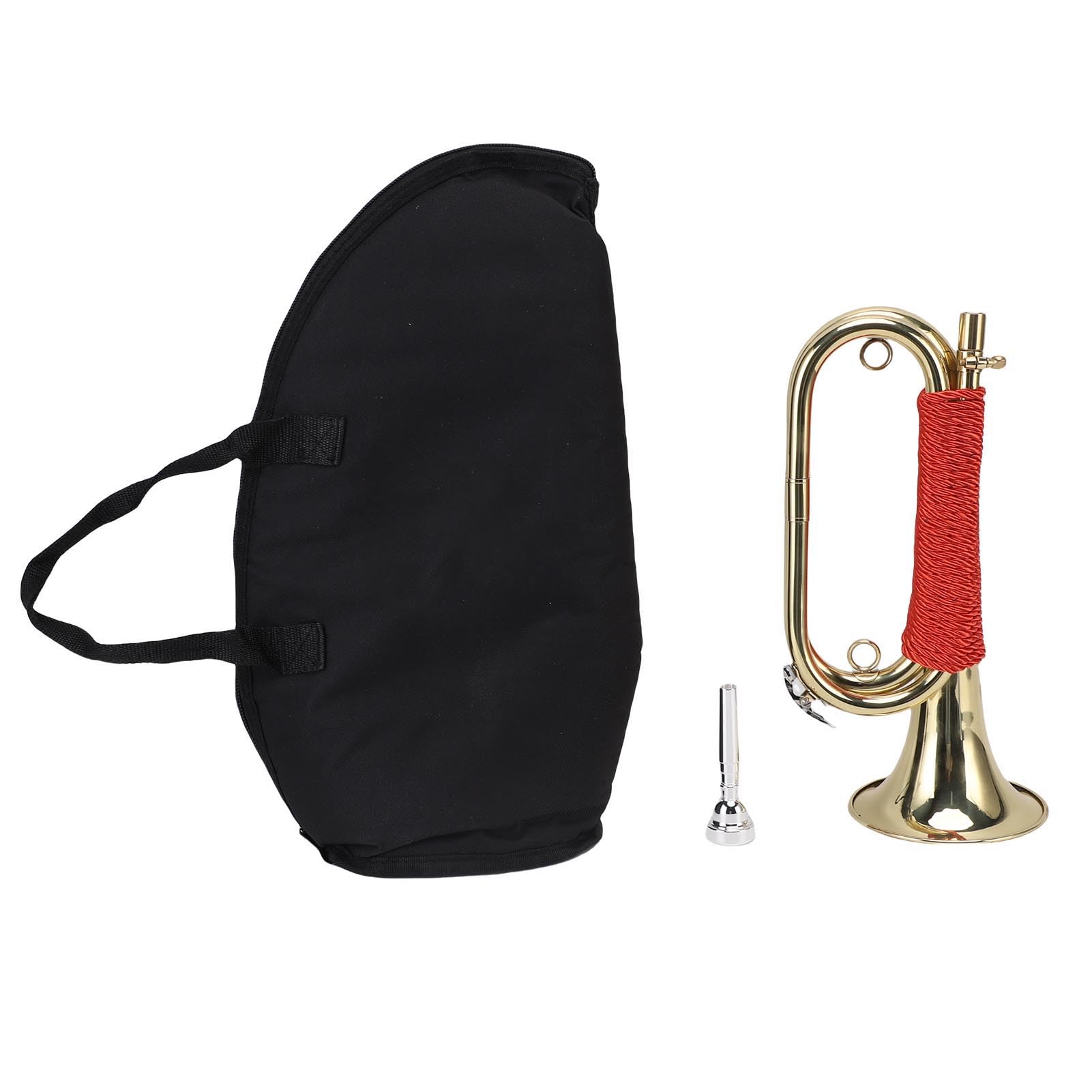 Drfeify Clairon en Laiton de qualité Supérieure, Ton Clair et Brillant, Performance Polyvalente, Kit de Démarrage Complet, Comprend Un Sac de Rangement avec Accessoires pour Groupes Scolaires, Camps
