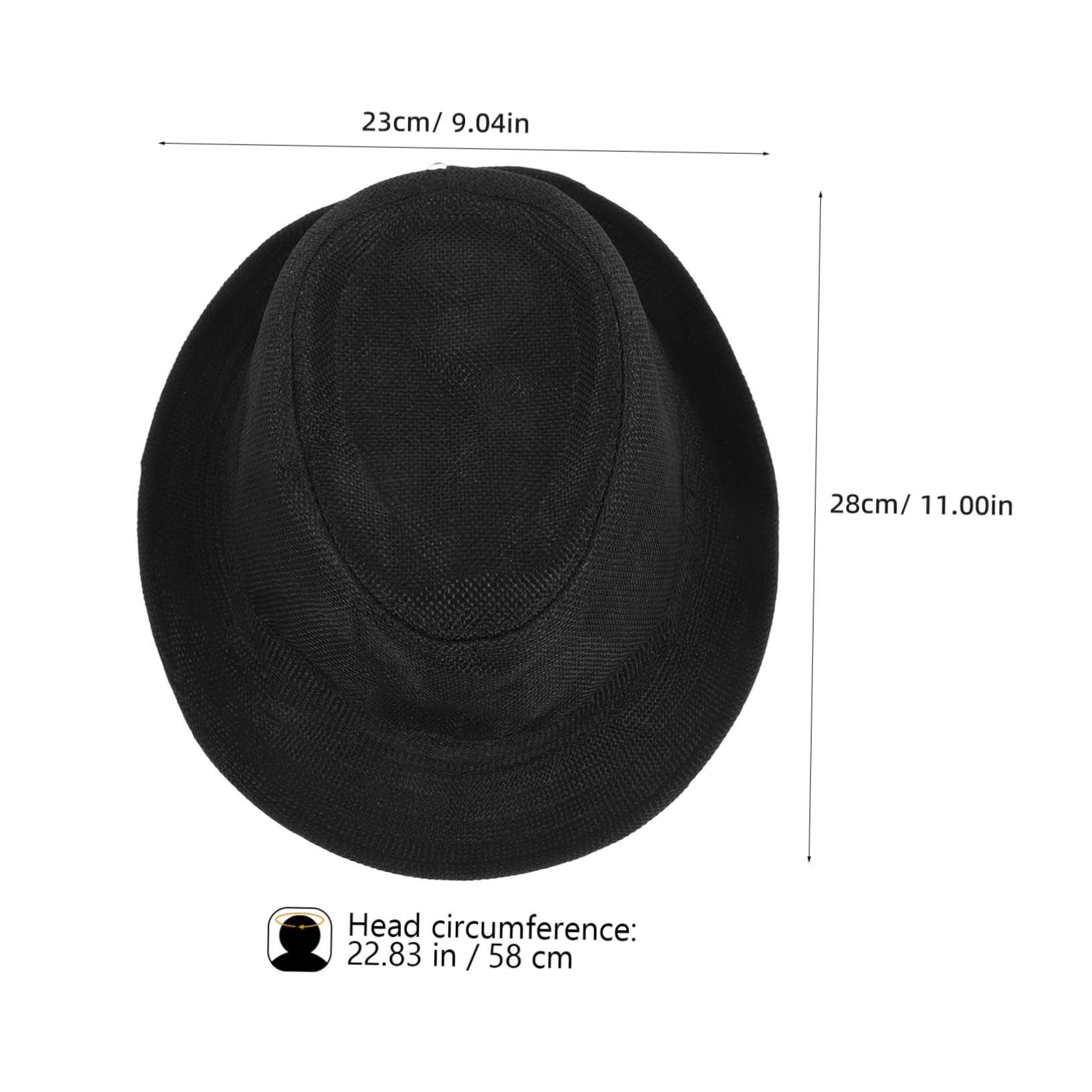 VALICLUD Fedora Hats for Boys and Elegant Lightweight Performance Hat for Dance and Dress Up Fits Head Girth of Superior Texture Versatile Style for All Occasions Black