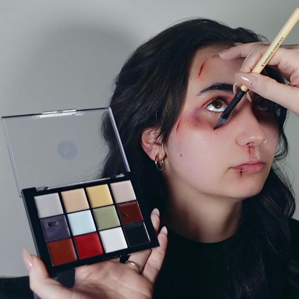 Narrative Cosmetics 12-Color Death FX Cream Palette, Professional Quick Drying Waterproof SFX Makeup for the Stage, Film, Costumes, Cosplay, Halloween - Image 2