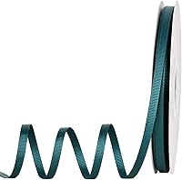 Vista 47 de Rollo de cinta de grogrén sólido YAMA de 5/8 pulgadas - 25 yardas para cintas de envolver regalos, blanco