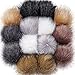 Produktbild 14 Stücke Hut Faux Pelz Pom Pom Ball DIY Faux Fuchs Pelz Pompom für Hüte Schuhe Schals Tasche Charme Mischung Farbe