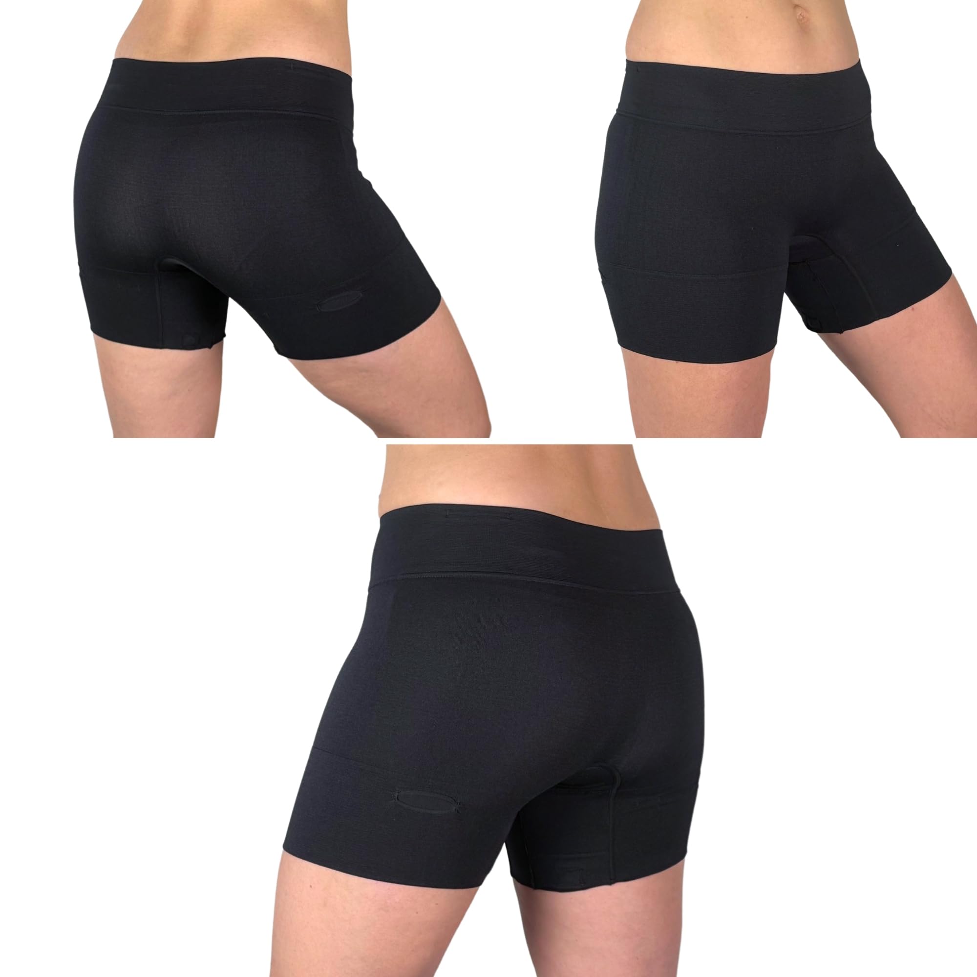 URSA Undies - Boxer leggeri per film, TV e teatro, passanti integrati e tasca con bottone automatico, per posizionamento wireless del microfono (nero, M)