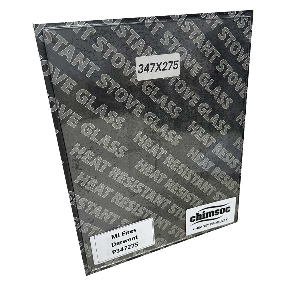 Chimsoc Clear Replacement Stove Glass - Mi Fires Derwent (347Mm X 275Mm Rectangular)