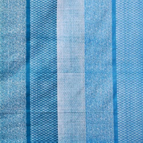Image of Swayam Pure Cotton King Bedsheet with 2 Pillow Covers | Size 108 x 108 inch | 160 TC | Striped Design | Soft Breathable Bed Sheet | Comfortable & Durable for Bedroom - Blue