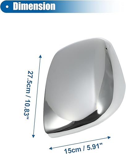 Miniatura 4 de X AUTOHAUX 1 par de cubierta de espejo de puerta exterior izquierdo derecho cromado para Dodge Grand Caravan 2008-2018 para Chrysler Town & Country