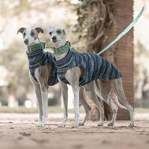 Pull en laine acrylique pour whippets : style, chaleur et confort - Design élégant et ajustement protection contre le froid - Idéal pour les whippets, les lévriers et les lévriers italiens - Ethnic, L – vue 5