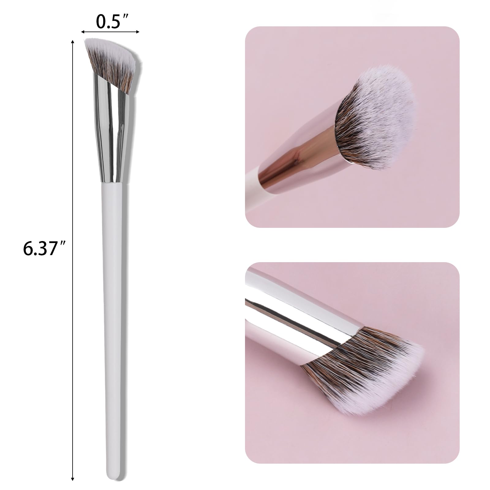 4 Pack Concealer Brush Under Eye Angled Nose Contour Brush Small Makeup Foundation Brushes
