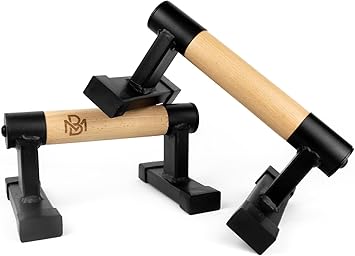 Müller & Blum Premium Wooden Push-Up Handles Including Gym Bag