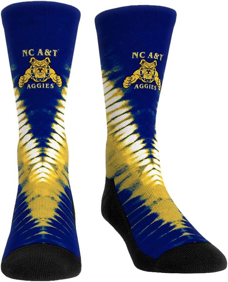 Rock 'Em NCAA North Carolina A&T - V Shape Tie Dye Socks