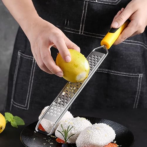 Miniatura 9 de Happyyami 4 Pcs Cheese Cheese Grater Dicer Truffle Slicer Kitchen Grater Cheese Planer Food Grater Citrus Grater Garlic Peeler Lemon to Rotate