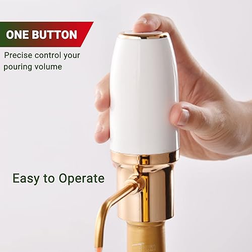 Miniatura 3 de JOQINEER Aireador eléctrico de vino vertedor dispensador de vino automático con boquilla recargable por USB, decantador de vino eléctrico y vertedor