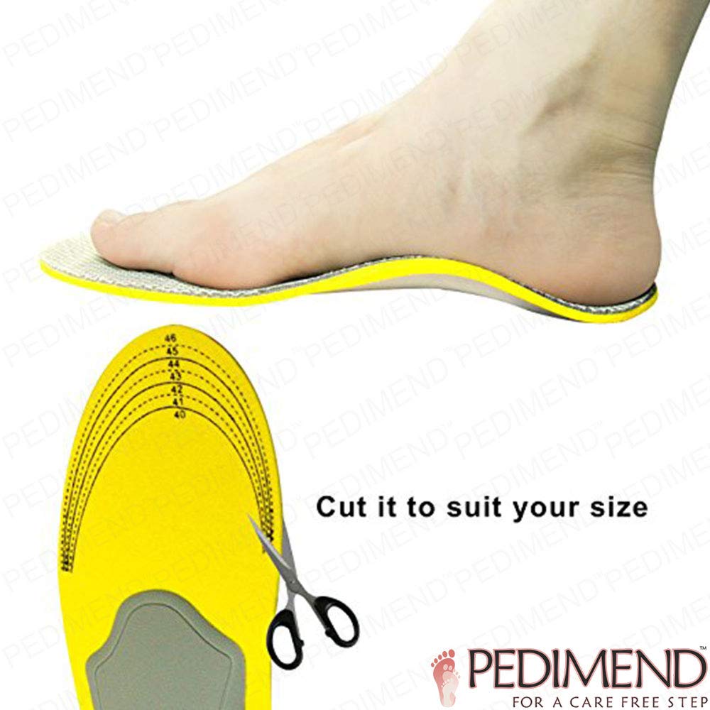 4pcs di supporto per arco plantare solette per scarpe sportive da Pedimend – fornire sollievo per piede dolore dovuto a piede piatto e fascite plantare – aiuta a recuperare dal dolore dolore al