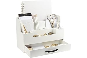 White Wooden Desk Organizer: Simplify Your Workspace