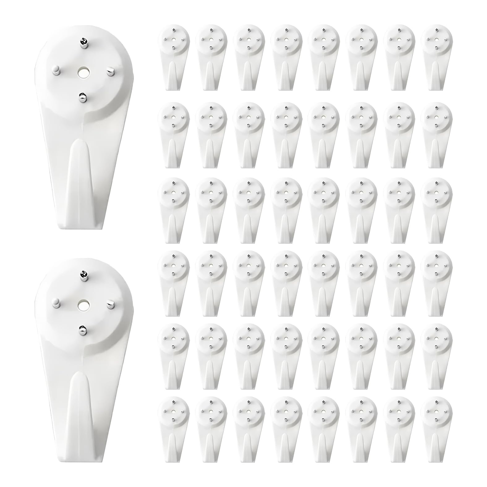 50 PCS Concrete Wall Hooks Picture Hangers Hanging Kit Without Drilling, Suitable for Stucco/Hard Walls (30 x 15mm)
