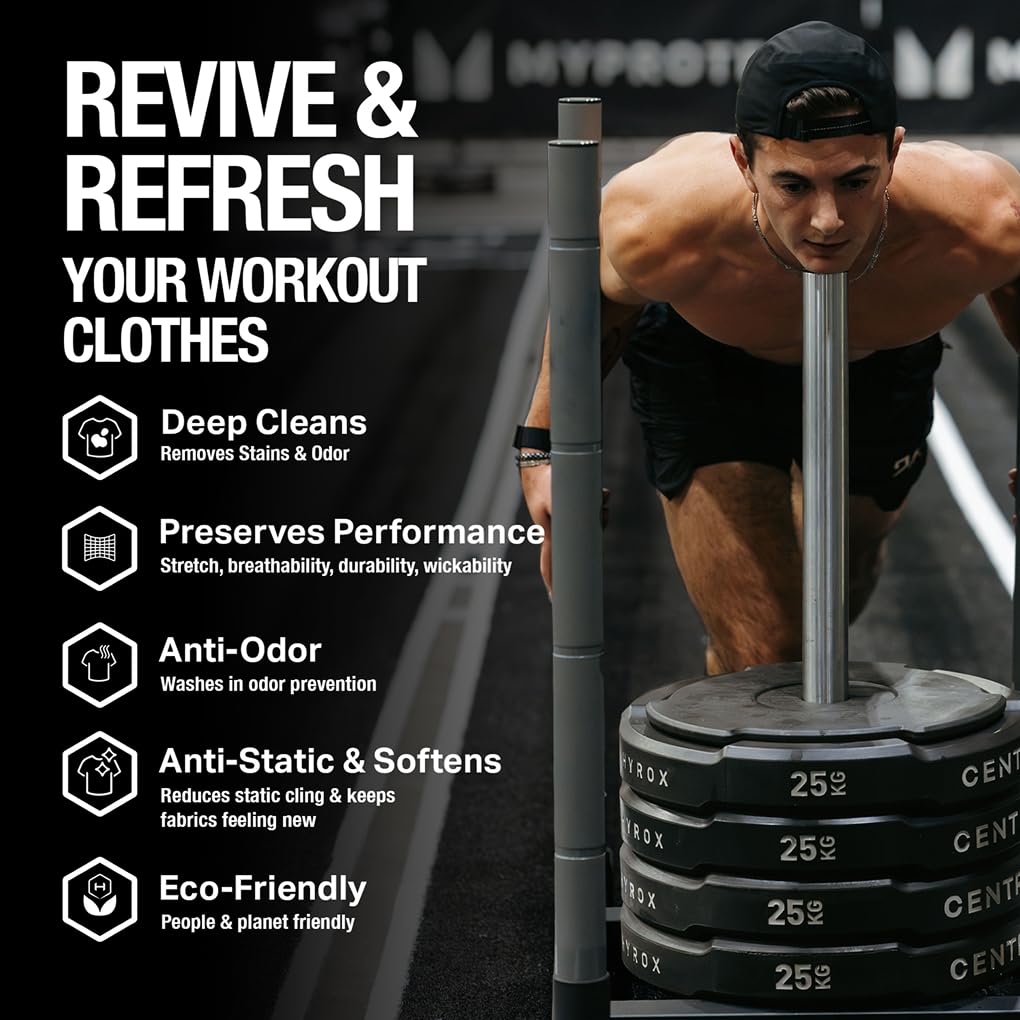 HEX Performance 75 paquetes de detergente sin perfume para ropa deportiva | Cápsulas de detergente deportivo sin olor para eliminar el sudor y el olor. Compatible con él.
