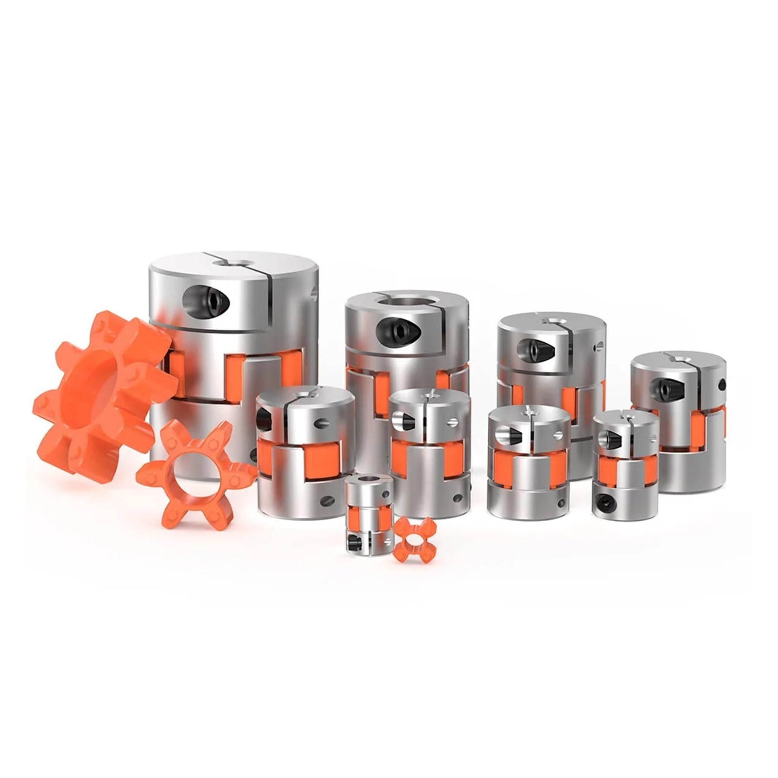 Giunto for Albero Flessibile Plum Accoppiatore Flessibile Plum in Alluminio D30L35 Connettore Motore Passo-Passo con accoppiamento Elastico a 3 Ganasce CNC(8x16)