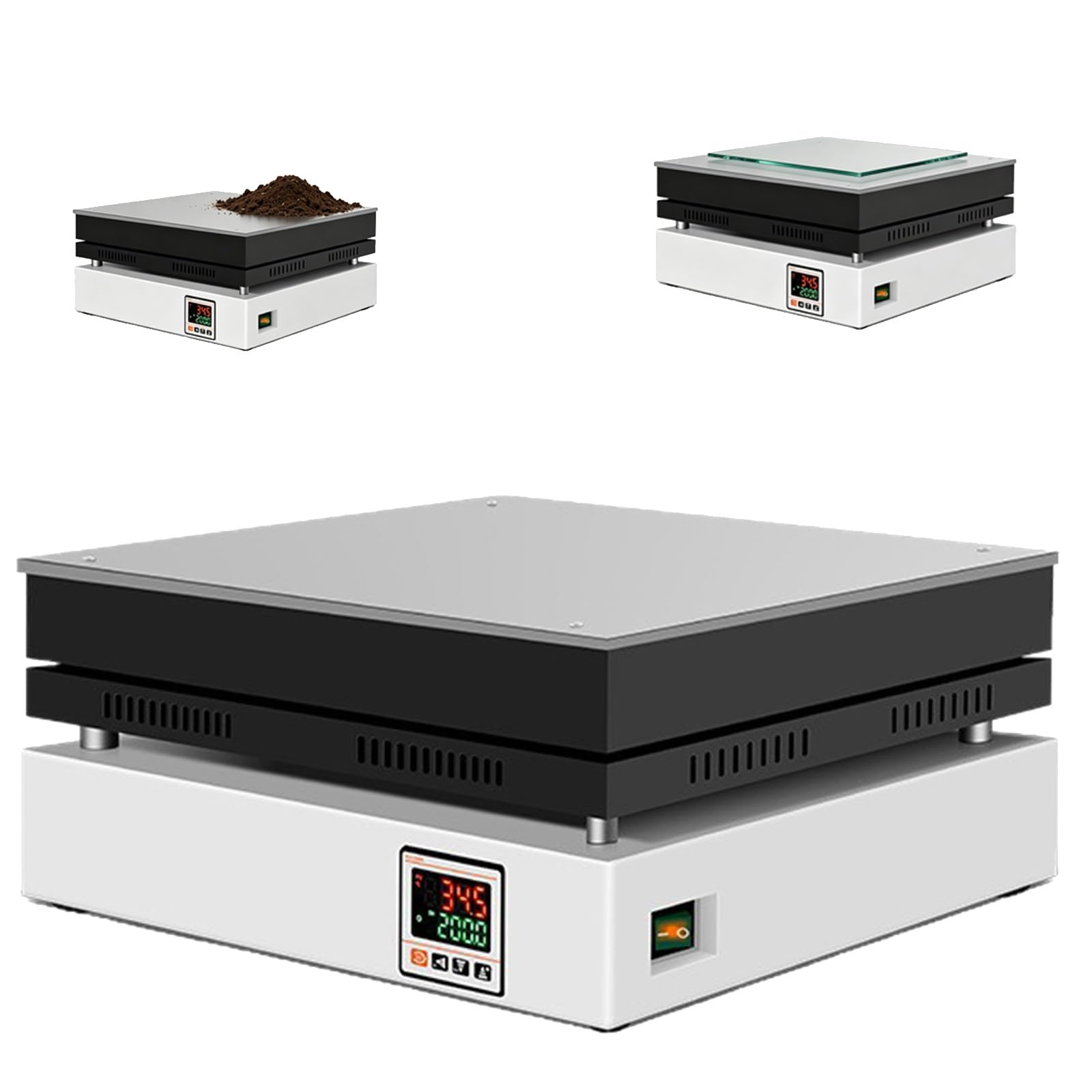 Heizstation Digitale Vorheizplattform, Labor-Heizplatten mit konstanter Temperatur, Edelstahl, 2000 W, 50–400 ℃ freie Einstellung, for wissenschaftliche Tests