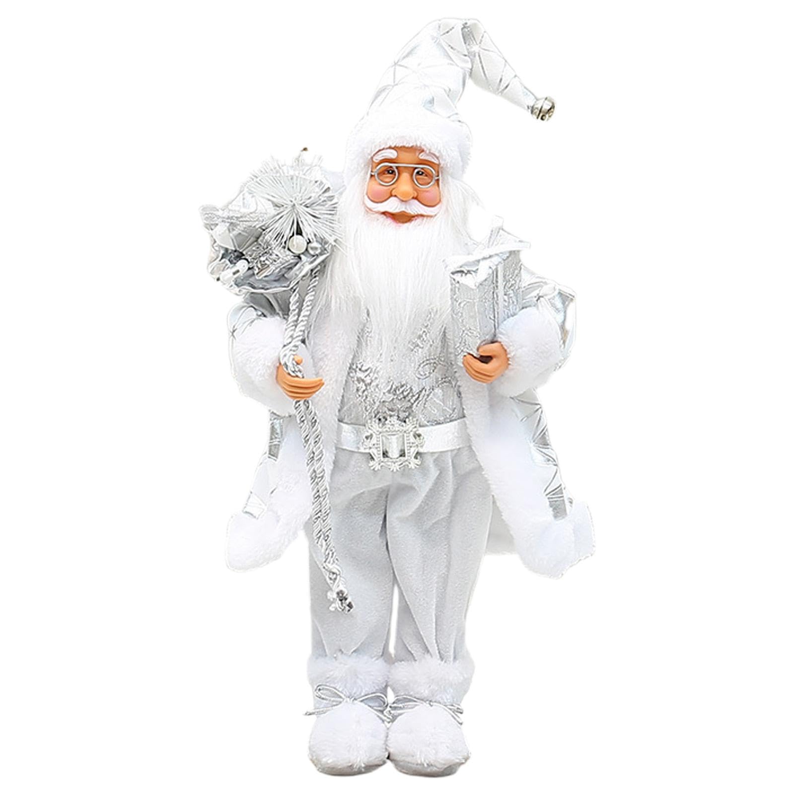 Personaggi di Babbo Natale, Babbo Natale, decorazione natalizia argentata, per casa, finestra,