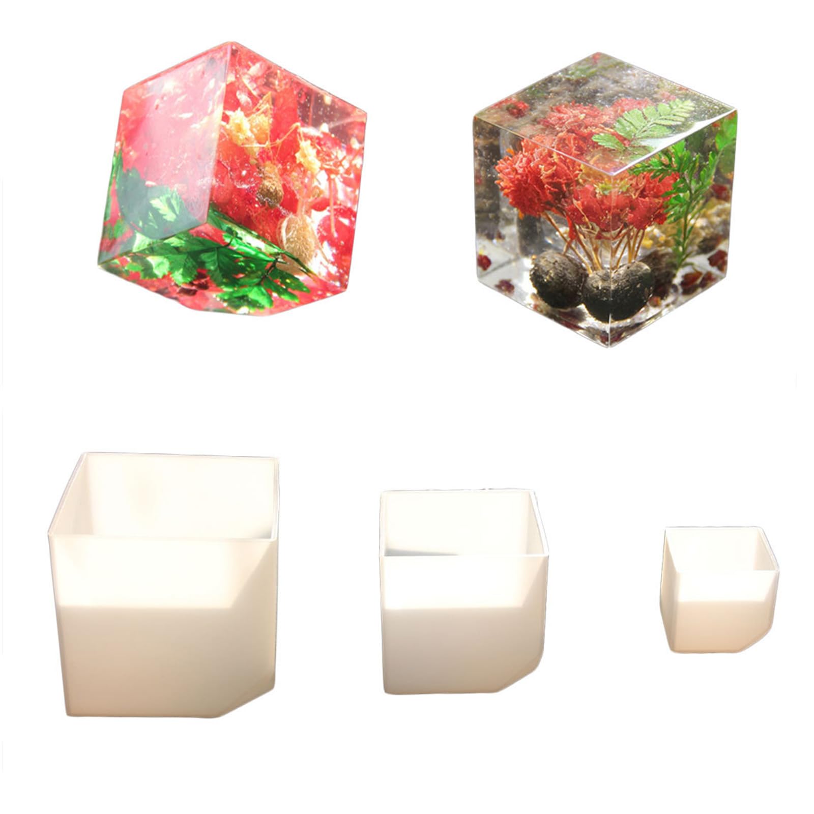 FOLODA 3Pieces Sturdy Silicone Set for Square Resin Suitable for Experts Creative Gift